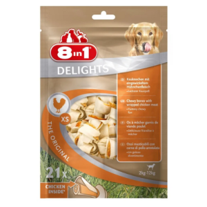 Ոսկոր շների համար՝ հավով և տավարի մսով, XS (252 գ) 8 in 1