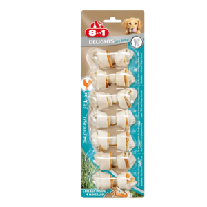 Ոսկոր շների համար՝ հավով և տավարի մսով, հանքանյութերով, XS (84 գ) 8 in 1