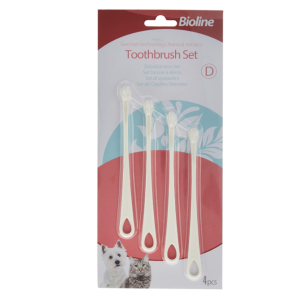 Toothbrush Set for Cats & Puppies (4 pcs) – Bioline