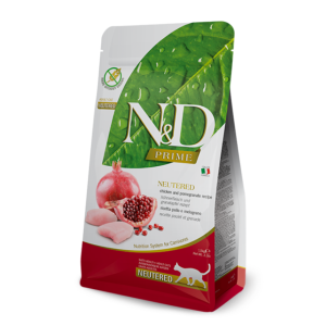 Беззерновой сухой корм для стерилизованных кошек с курицей и гранатом 1,5 кг – N&D