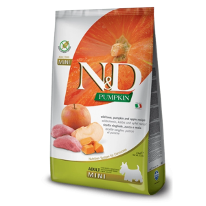 Լիարժեք չոր կեր մեծահասակ շների համար՝ վայրի խոզ, դդում և խնձոր, 2,5կգ – N&D