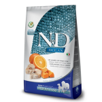 Grain-Free Complete Dry Food for Adult Medium & Large Dogs with Codfish, Pumpkin & Orange 2.5kg – N&D