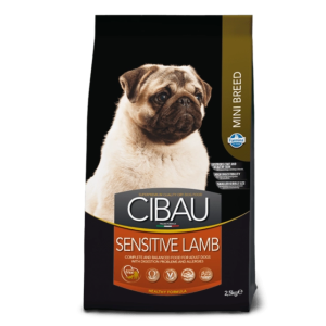 Չոր կեր փոքր ցեղատեսակի հասուն շների համար գառան մսով 2,5կգ – Cibau Sensitive Lamb Mini