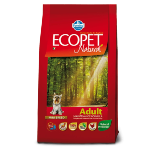 Չոր կեր փոքր ցեղատեսակի հասուն շների համար 12+2կգ – Ecopet Natural Adult Mini