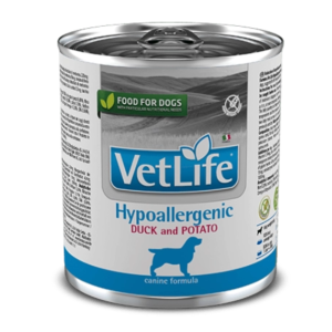 Complete Dietary Wet Food for Dogs with Food Allergy & Intolerance 300 g VetLife Natural Dog Hypoallergenic Duck & Potato