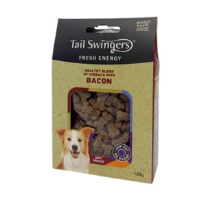 Փափուկ անուշեղեն շների համար՝ խոզապուխտ 125 գ – Tailswingers