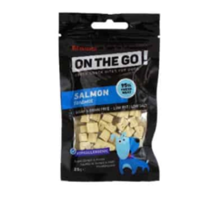 Кусочки с лососем для собак 25 г – ON THE GO