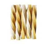 Շների համար կրկնակի ոլորուն ձողիկներ դեղձի համով 130 գ – Tailswingers