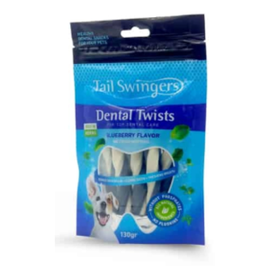 Շների համար կրկնակի ոլորուն ձողիկներ հապալասի համով 130 գ – Tailswingers