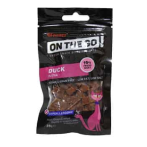 Բադի մսով փափուկ կտորներ կատուների համար 25 գ – ON THE GO