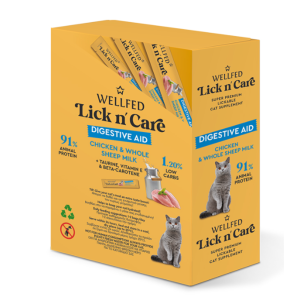 Digestive Support Lickable Treat with Chicken & Goat Milk for Cats 15 g – WELLFED