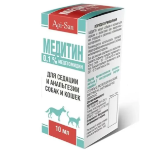 Sedative and Analgesic Injectable Solution for Pets – Meditin 0.1% (10 ml)