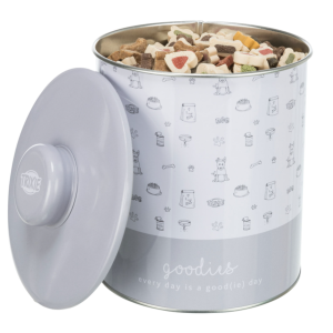 Մսային հյուրասիրություն գունավոր ոսկորիկներ շների համար մետաղյա տուփով 1կգ