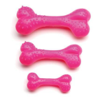 Dental Bone Dog Toy with Menthol Scent (Dental Bone Pastel, Pink)