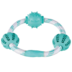 Мяч с верёвкой для собак с мятным ароматом – Denta Fun