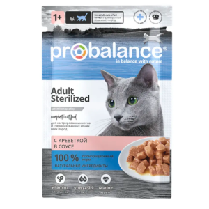 Wet Cat Food for Sterilized Cats with Shrimp in Sauce 85 g
