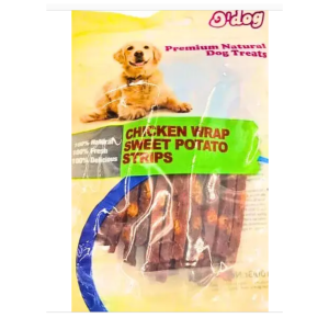 Chicken and Sweet Potato Wrapped Chew Sticks