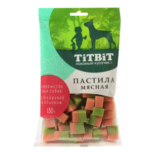 Лакомство для собак мясная пастила с говядиной и яблоком