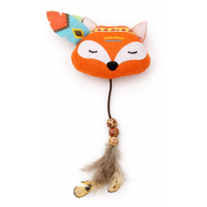 Игрушка лисичка с пером для кошек Nunbell