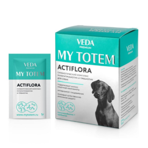 Добавка для собак — синбиотический комплекс, 30 пакетиков Veda My Totem Actiflora