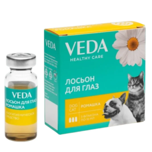 Աչքերի լոսյոն Երիցուկ՝ կատուների, շների և փոքր կենդանիների համար, 3×10 մլ