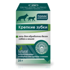 Гель для ухода за дёснами собак и кошек «Крепкие зубки» Pchelodar, 25 г