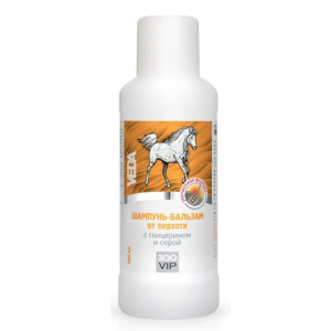 Anti-Dandruff Shampoo-Balm for Horses with Glycerin and Sulfur, 500 ml ЗооVIP