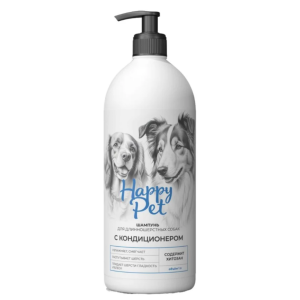 Шампунь-кондиционер Happy Pets для длинношерстных собак, 1000 мл