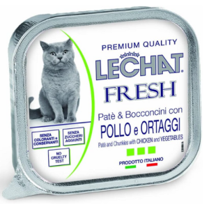 Պաշտետ Կատուների Համար Հավ + Բանջարեղեն 100գ Lechat Fresh