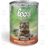 Canned food for sterilized cats turkey 415g MONGE LEO'S