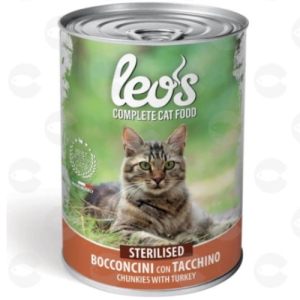Canned food for sterilized cats turkey 415g MONGE LEO'S