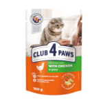 Canned food for adult cats (chicken) 100g CLUB 4 PAWS