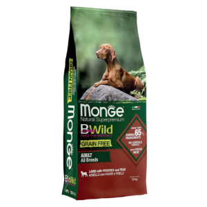 Չոր կեր հասուն շների համար՝ գառ / սիսեռ / կարտոֆիլ (12 կգ) Bwild GrainFree