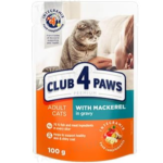 Премиум желе для кошек с рыбным соусом 100г CLUB 4 PAWS