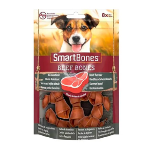 Հյուրասիրություն շների համար` հանգույցներով ոսկորներ տավարի համով SMART BONES