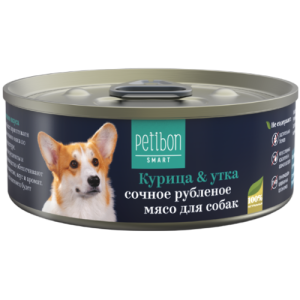 Petibon Smart կտրատած միս հավով և բադի մսով շների համար 100գ