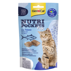 Հյուրասիրություն կատուների համար՝ թունայով, 60 գ GimCat Nutri Pockets