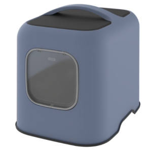Covered Cat Litter Box SMART OLIMPIA BLUE