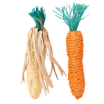 Ծղոտից խաղալիք կրծողների համար՝ գազար և եգիպտացորեն