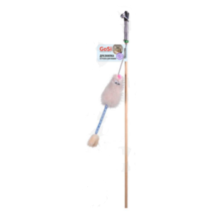 Cat Wand Toy Mouse with Colorful Tail