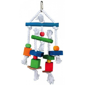 Գունավոր հանգույցային խաղալիք թութակների համար 24սմ Trixie