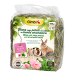 Сено для грызунов с лепестками роз и ароматной мятой 500 г Gimbi