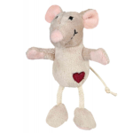 Կատուների խաղալիք՝ փափուկ պլյուշ մկնիկ սրտիկով