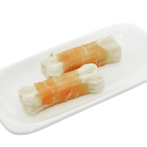 Rawhide Wrapped Duck Pressed Bone