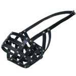 Leather muzzle for dogs, size №4, 180 x 70 x 160 mm