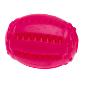 Ռեգբիի գնդակ շների համար՝ մենթոլի հոտով (8 × 6.5 սմ, վարդագույն) Comfy SNACKY