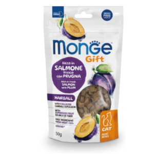 Հավելյալ սնունդ կատուների համար՝ սաղմոն/սալոր, 50 գ MONGE GIFT