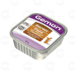 Պաշտետ կատուների համար, հավ և հնդկահավ (100 գ) Gemon Senior