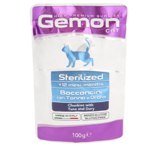 Ստերիլիզացված կատուների համար պաուչ, թունա և դորի (100 գ) Gemon Fish Pouch
