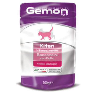 կատվի ձագերի համար պաուչ, Հավ (100 գ) Gemon Chicken Pouch